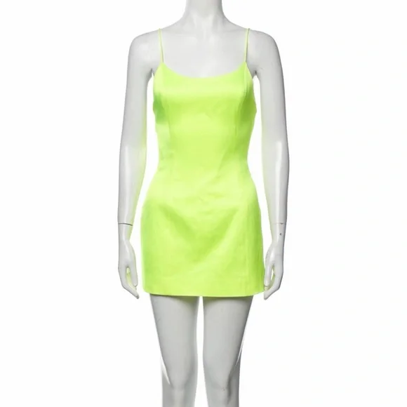 neon green fitted dress NINA CANACCI 7504 Neon Green Dress